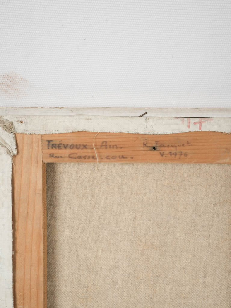 Artisan-signed European streetscape painting