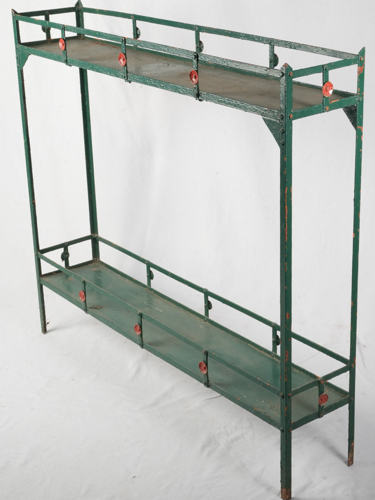 Tall French Two-Tier Metal Plant Stand, 1930s–1940s