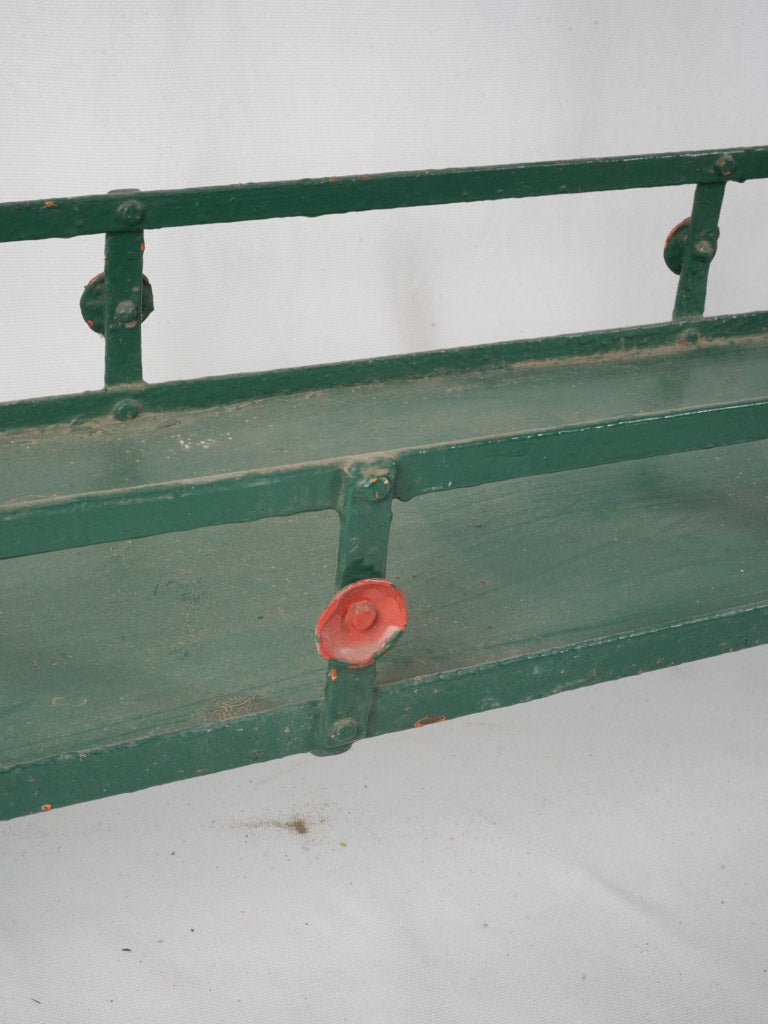 Distressed painted metal plant holder