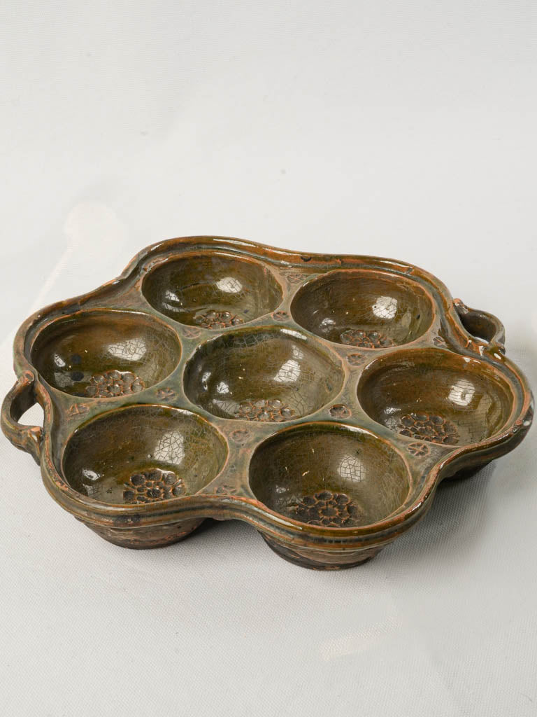Antique rustic terracotta cocotte.