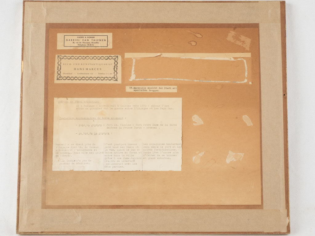 Elaborate German text engraving