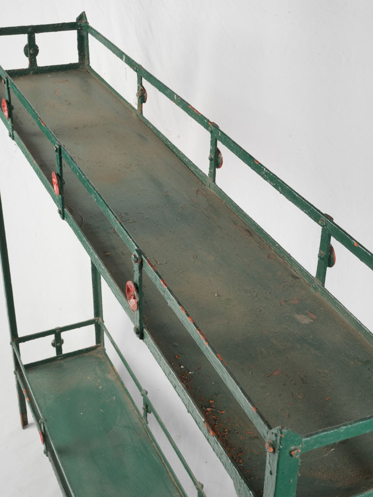 Historic garden metal plant shelf