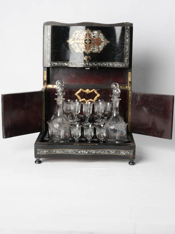 Ceremonial nineteenth-century cellarette craftsmanship