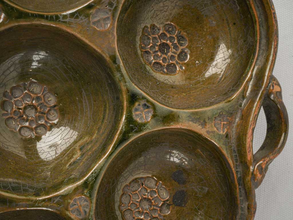 Historic glazed terracotta cocotte.
