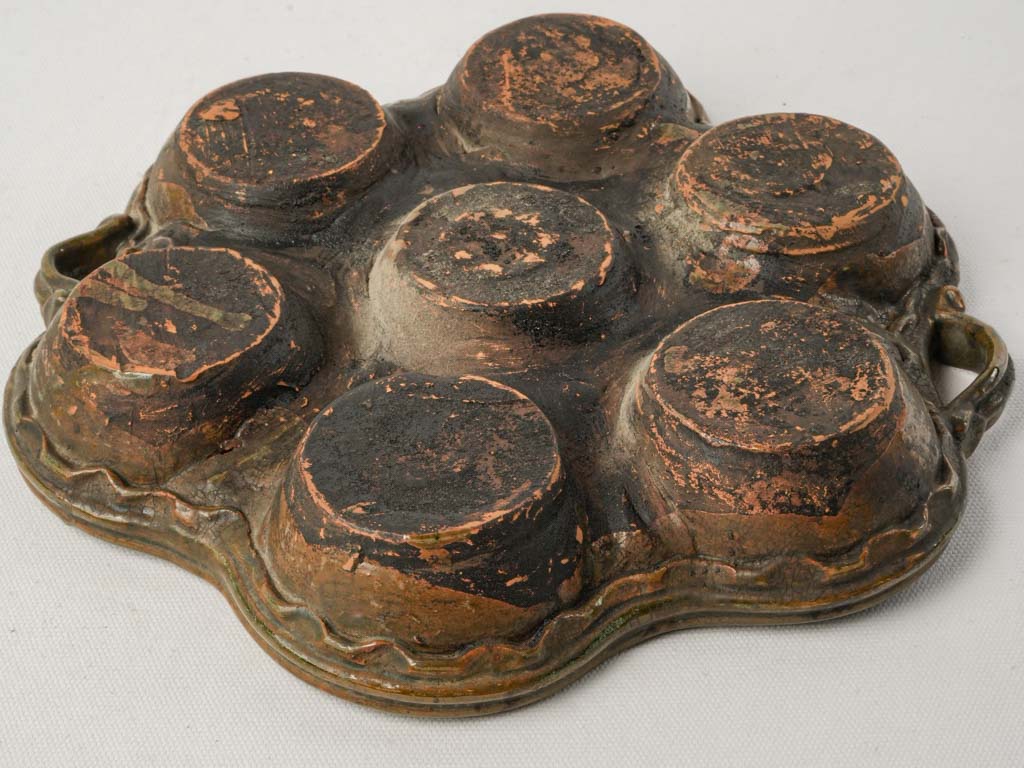 Charred vintage French cookware.
