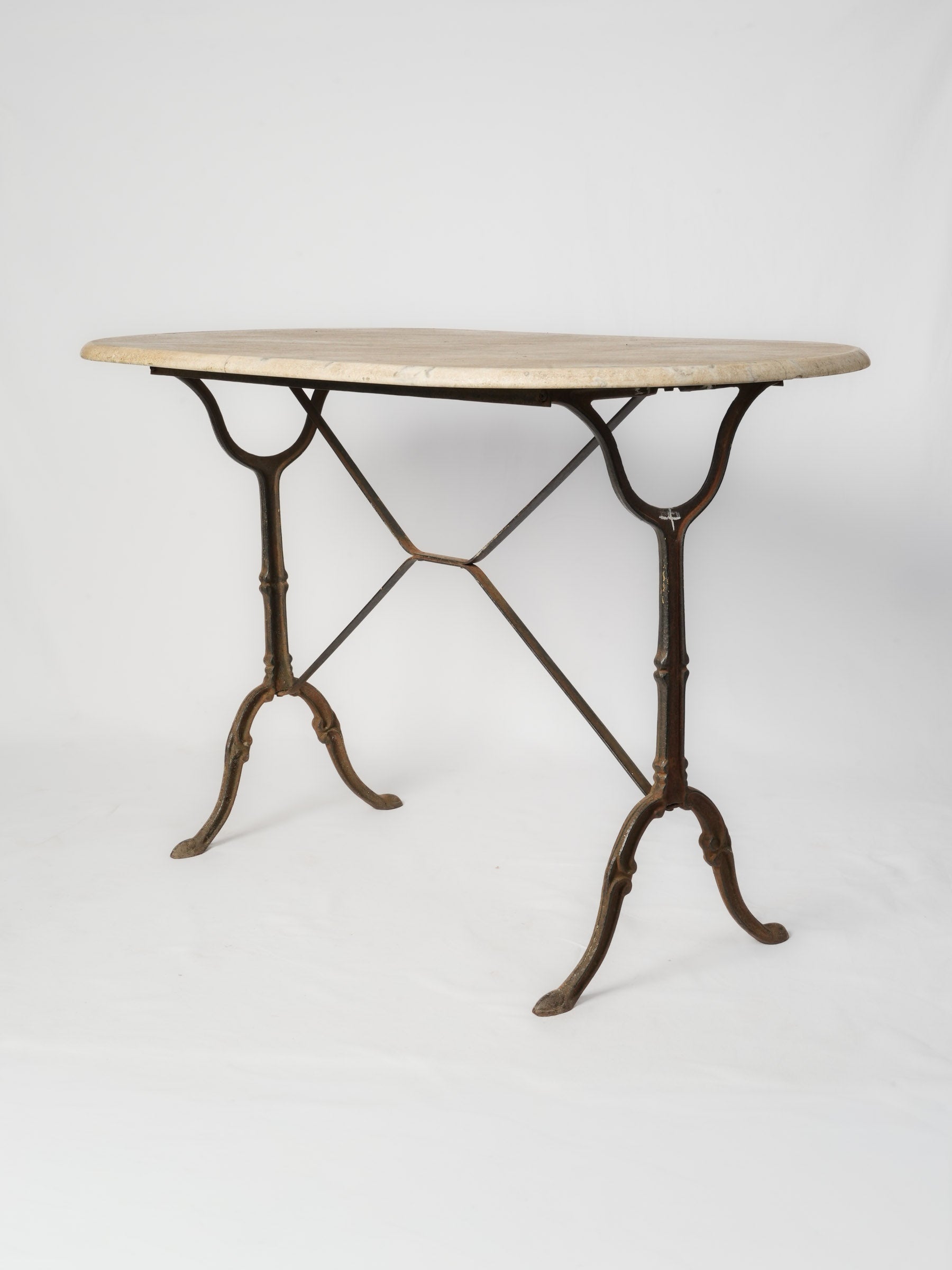 Antique French café-style table