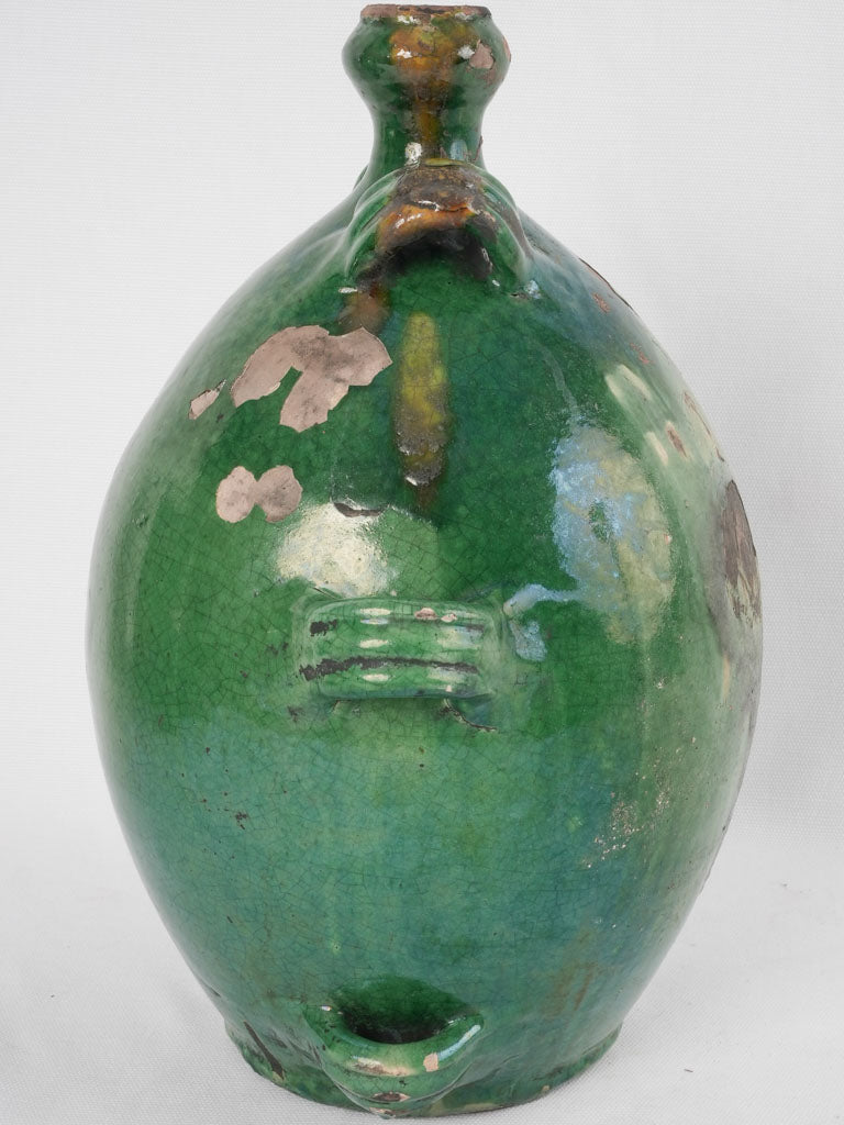 Vintage earthenware oil collection pot