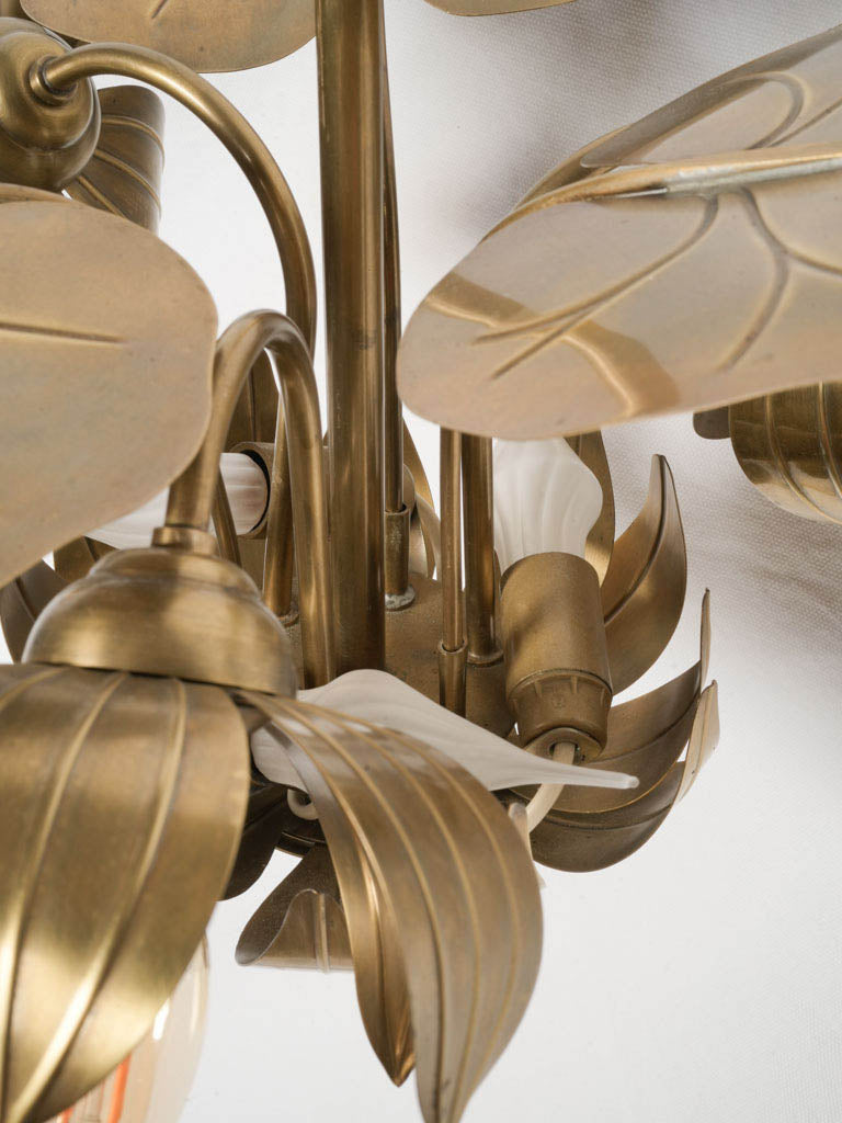 Classic mid-century chandelier in brass