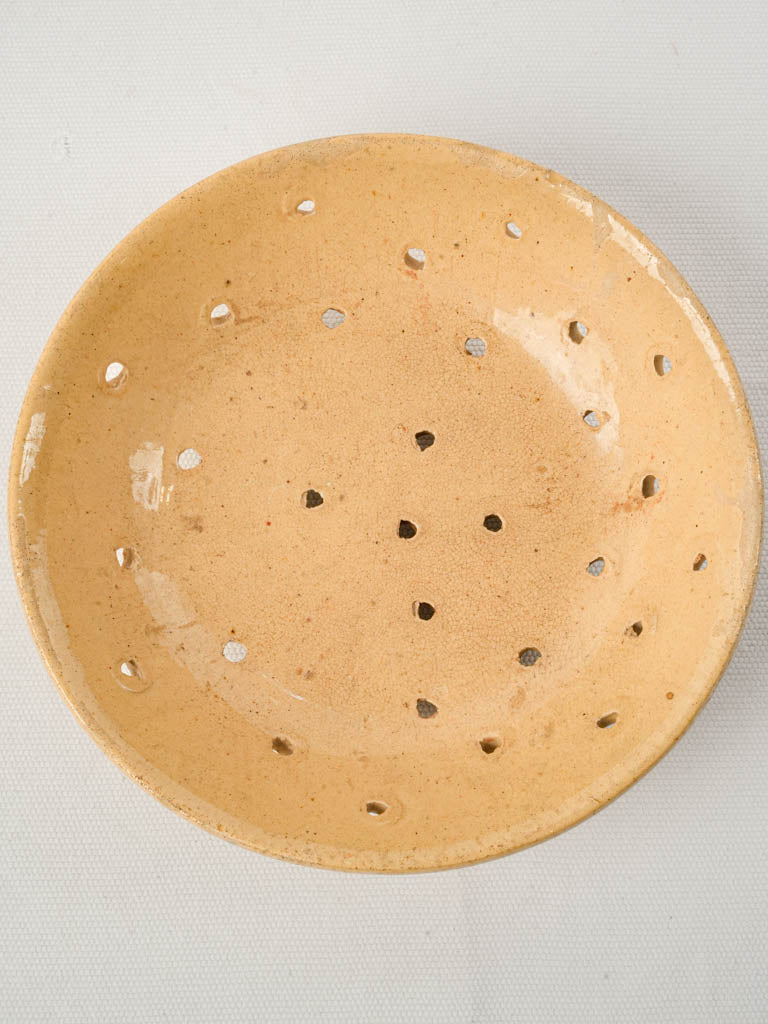 Rustic yellow ochre glazed bowl