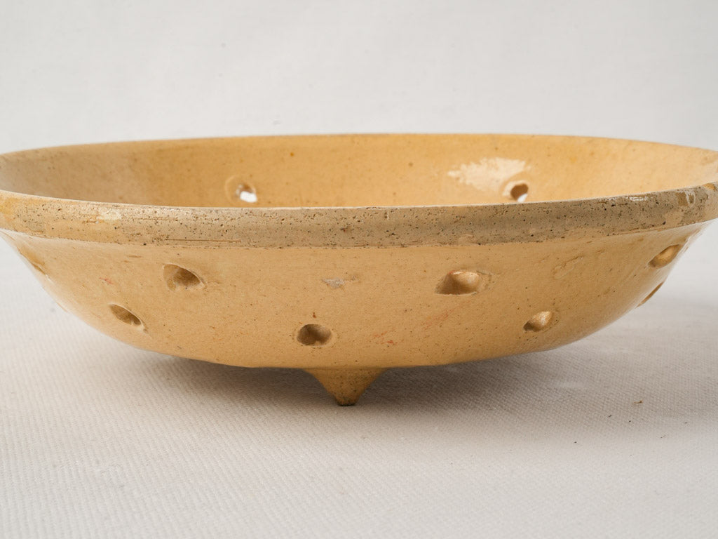 Handcrafted Provençal strainer bowl