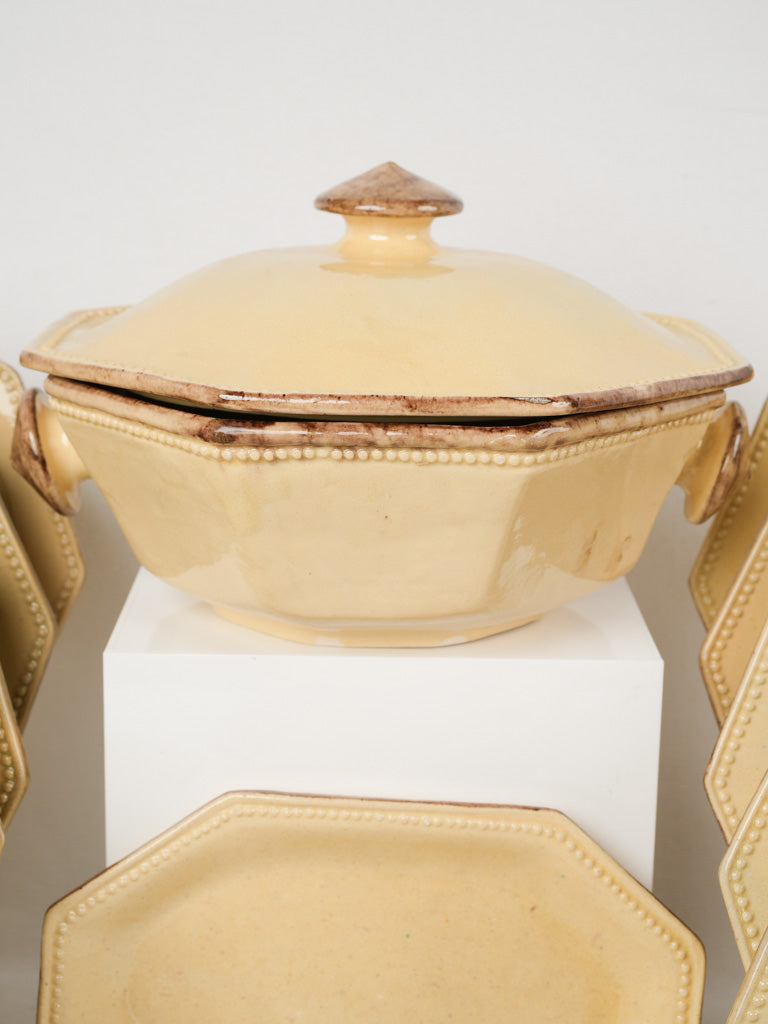 Beautiful brown border dessert plates