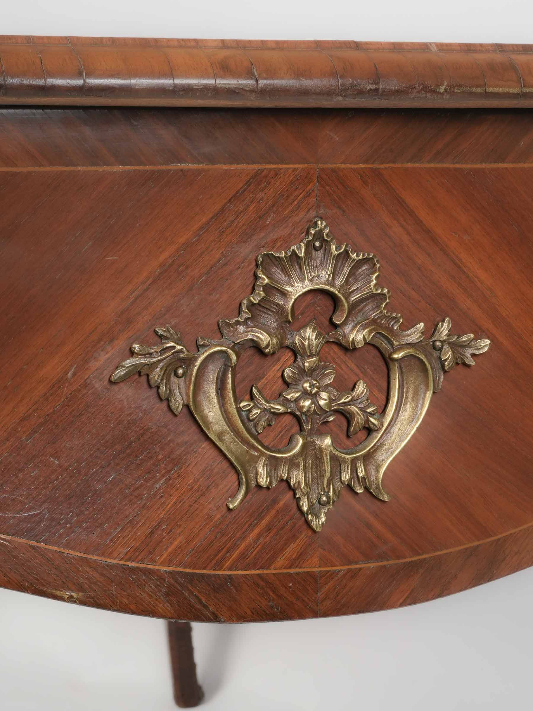 Timeworn embossed leather top desk
