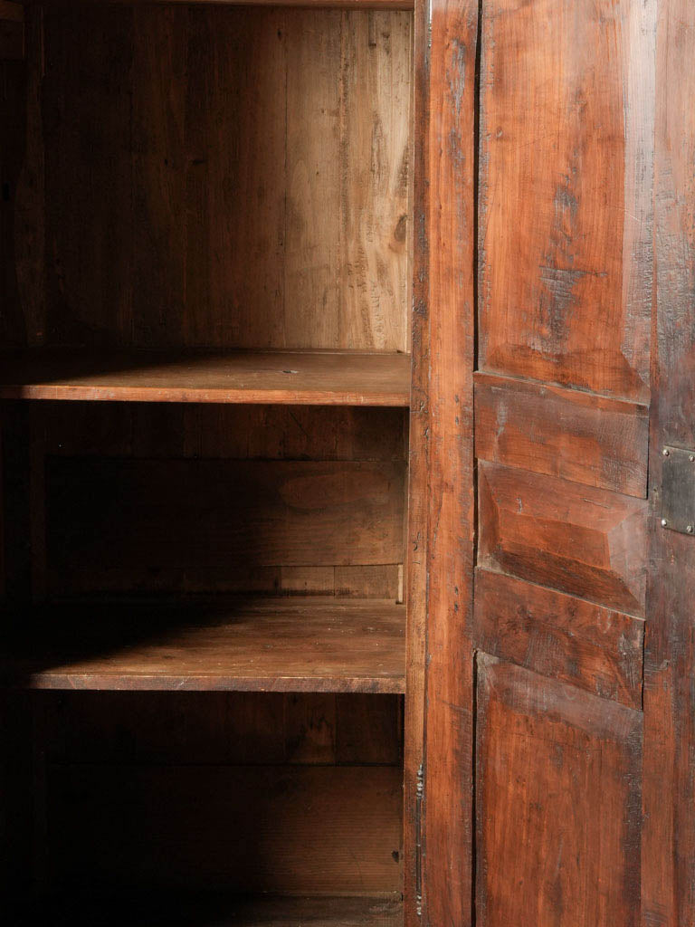 Caramel toned single door wardrobe