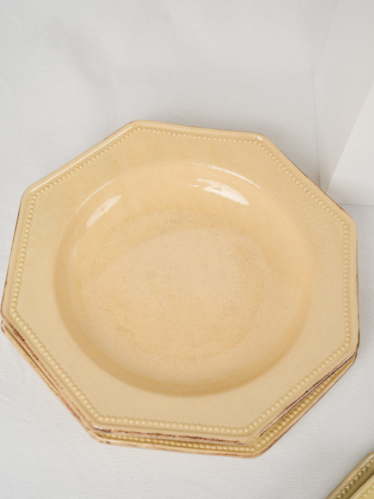 Sophisticated French octagonal salad bowl