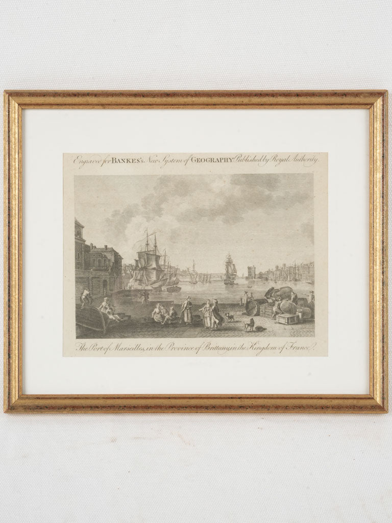 Antique monochromatic engraving art piece