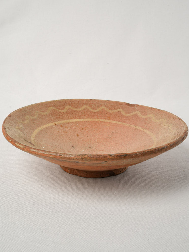 Rustic ocher glazed kitchenware plate