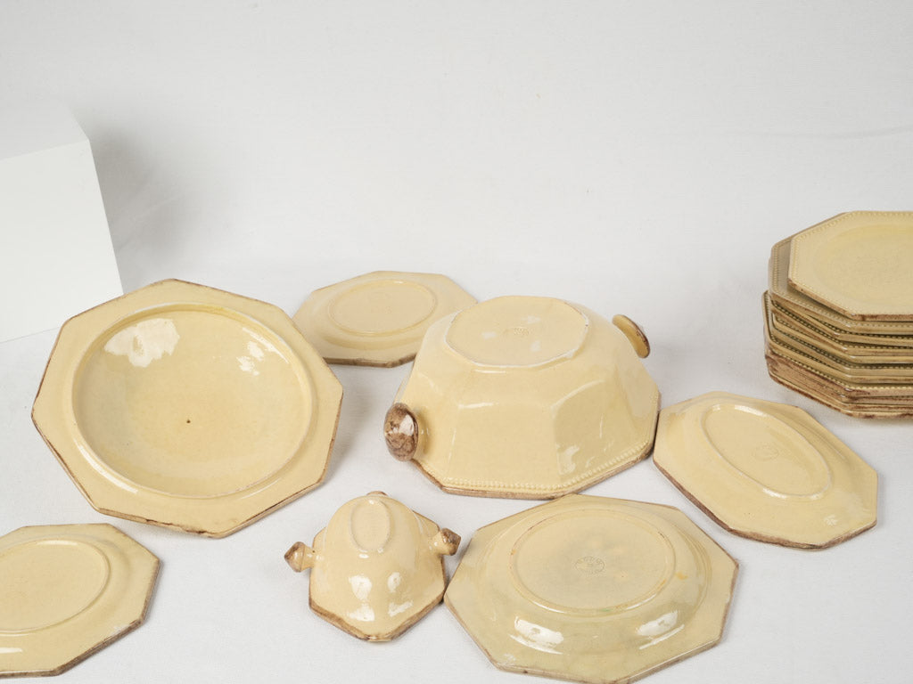 Stunning brown border dessert plates