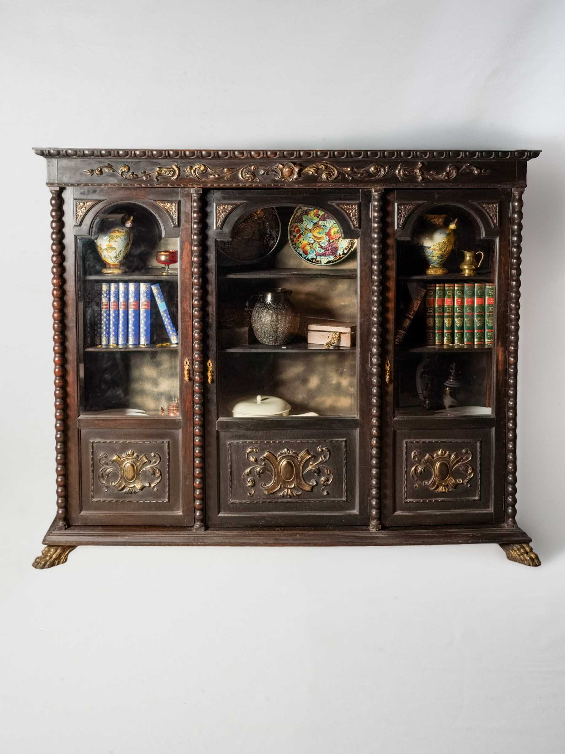Richly crafted architectural bookcase