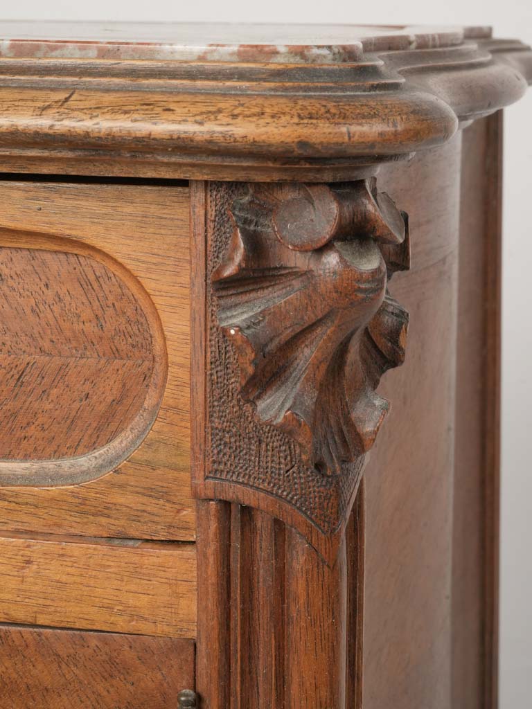 Vintage, Delicate Louis XV Walnut Bedside Table
