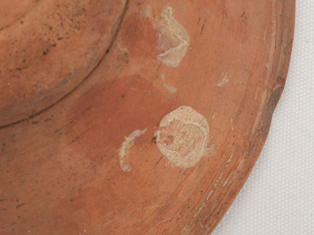 Aged patina glazed turning plate