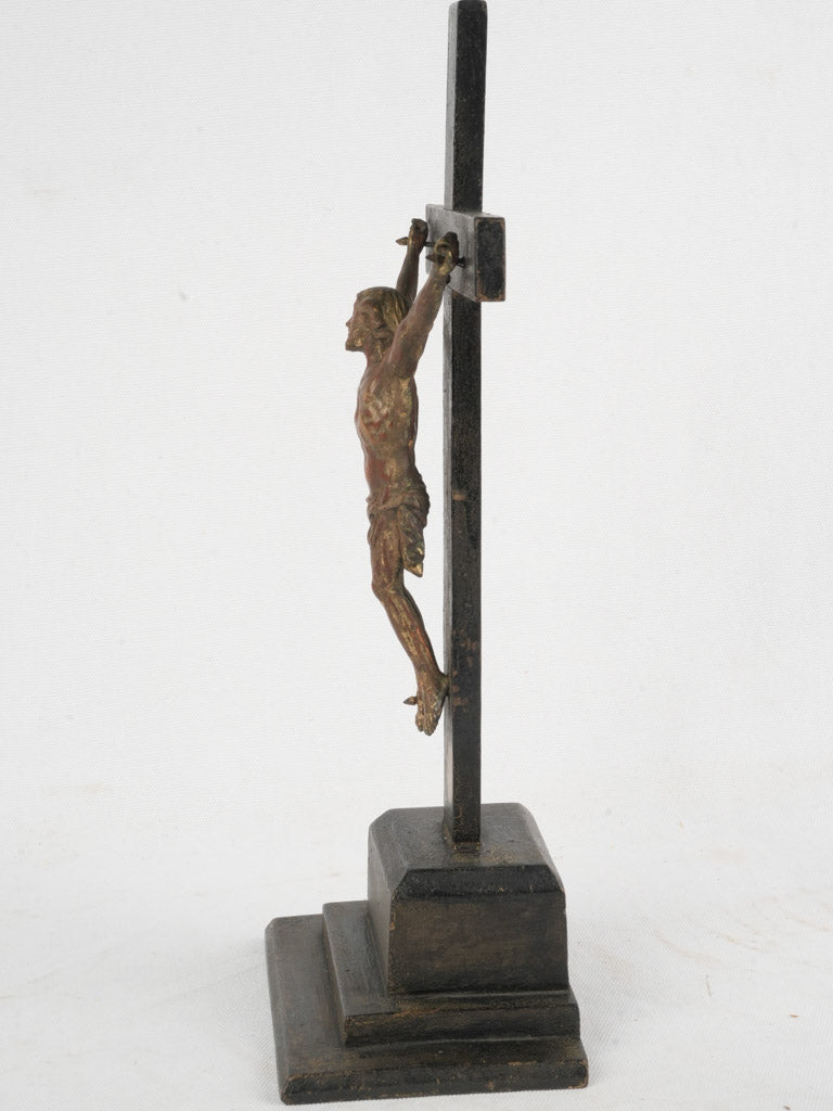 Intricate dark wooden crucifix