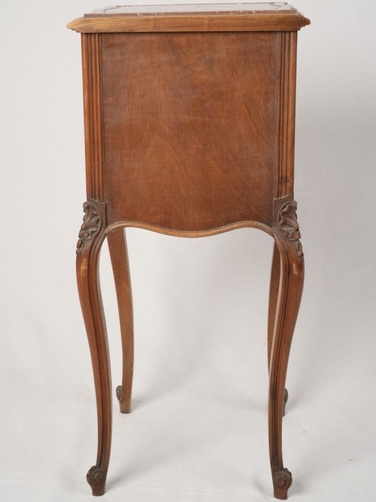 Classic, Aged-Walnut French Bedside Table