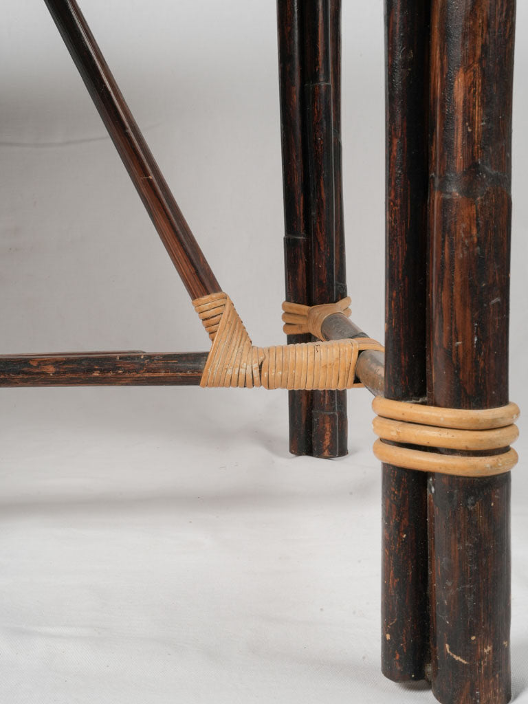 French Modernist exotic bamboo dining set