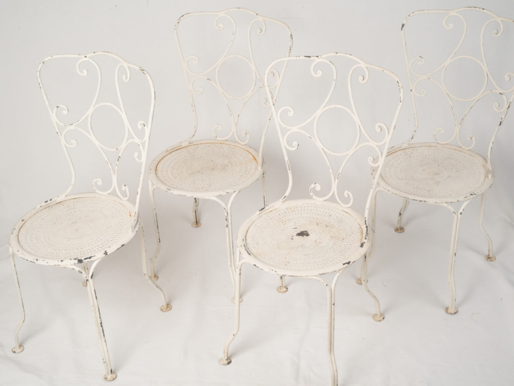 Exquisite Aged Ornate Iron Garden Seating