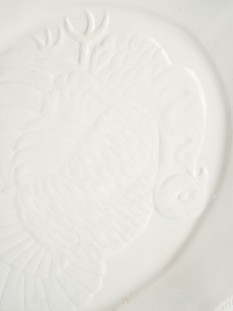 1970s Italy ceramic relief platter