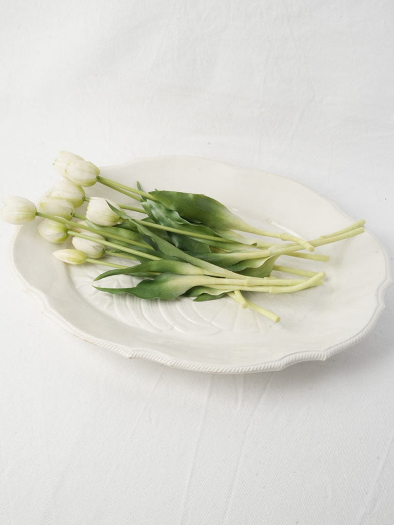Classic white-glazed ceramic platter