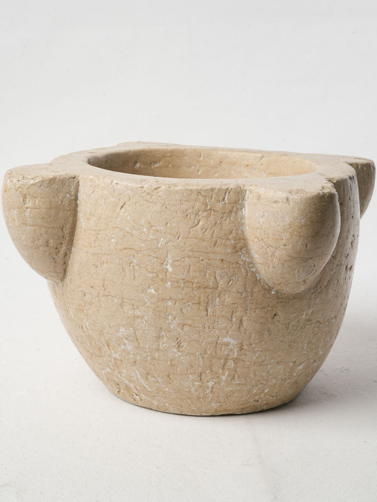 19th-century marble grinding bowl