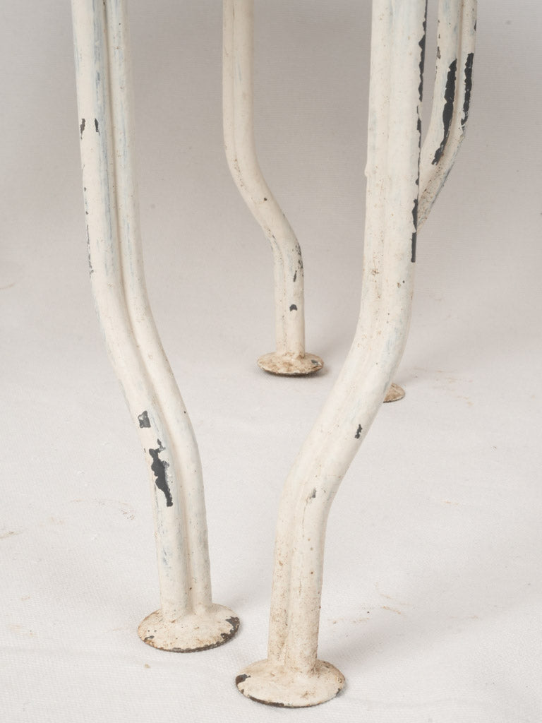 Vintage Cream French Metal Garden Chairs