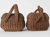 Rustic miniature tea baskets doll-sized
