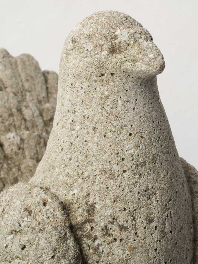 Detailed carved stonework pigeon