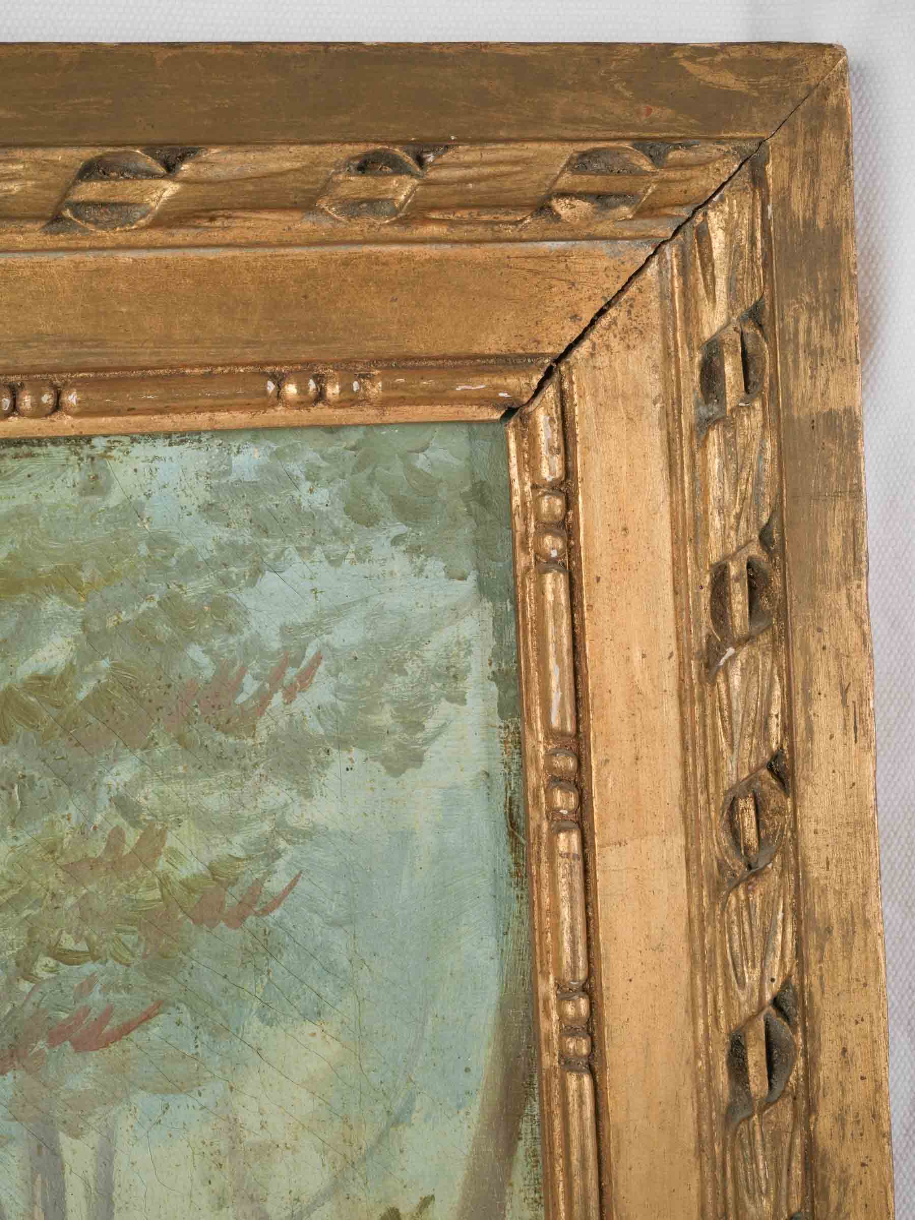 Large French Neoclassical Garden Scene w/ Still Life, Early 19th Century - 60¾" x 45"