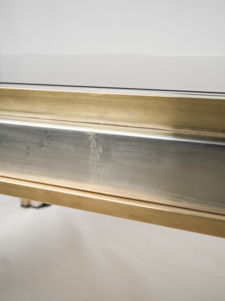 Polished, 1960s rectangular chrome table
