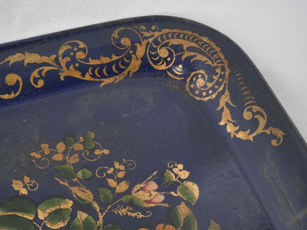 Lush floral design toleware