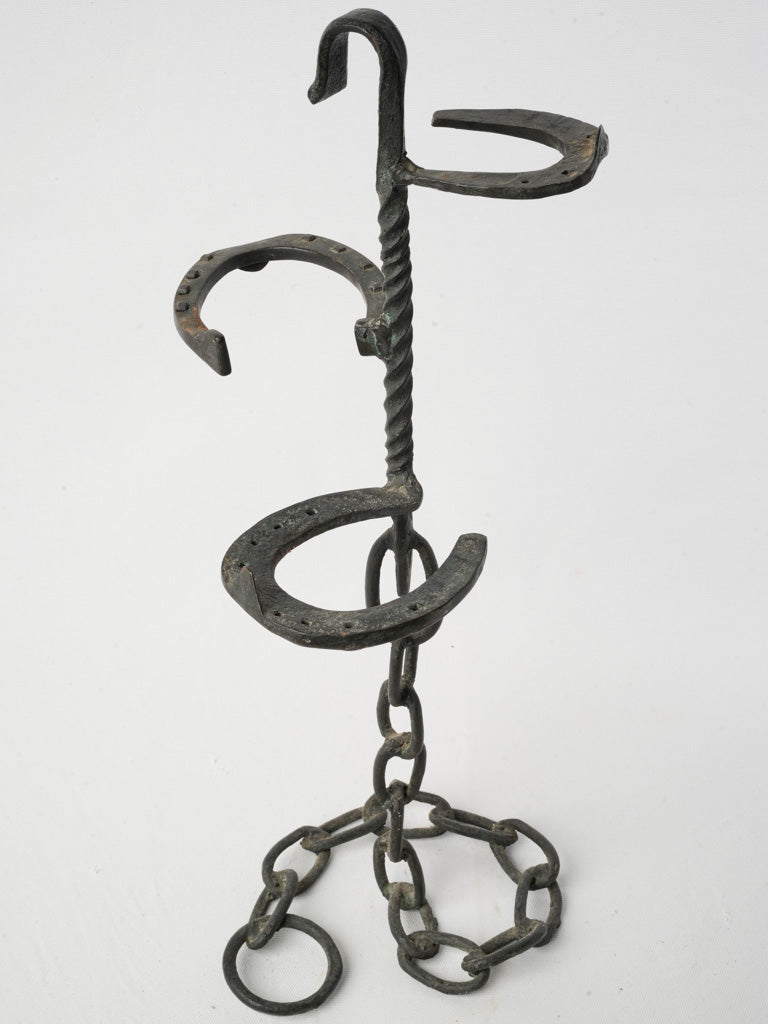 Vivid patina iron sculpture decor