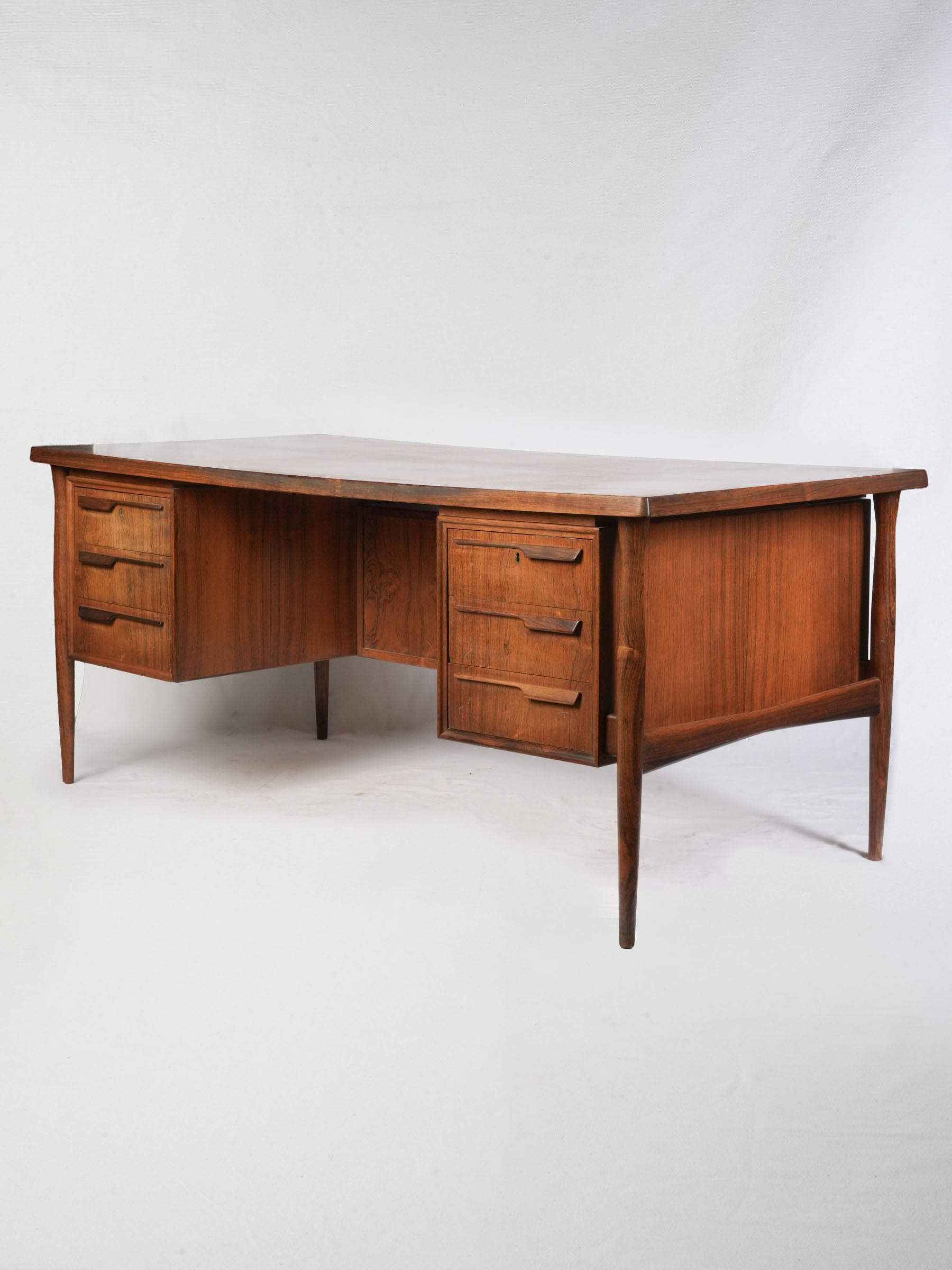 Elegant teak executive desk