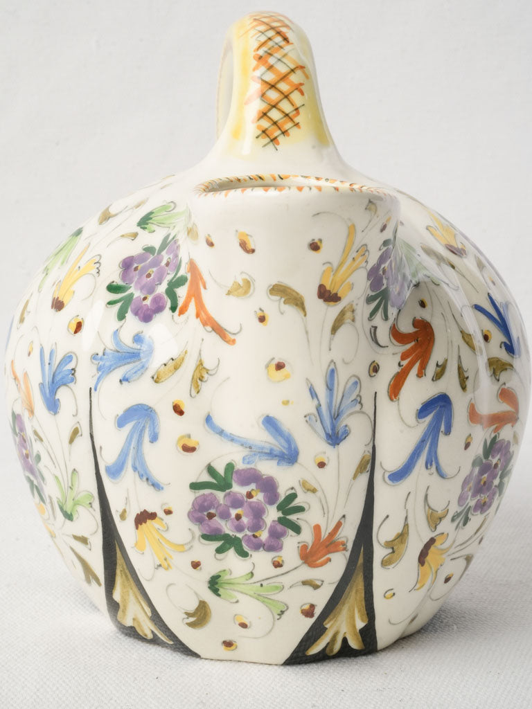 Mid-20th Century Italian Hand-Painted Ceramic Pitcher - 7"