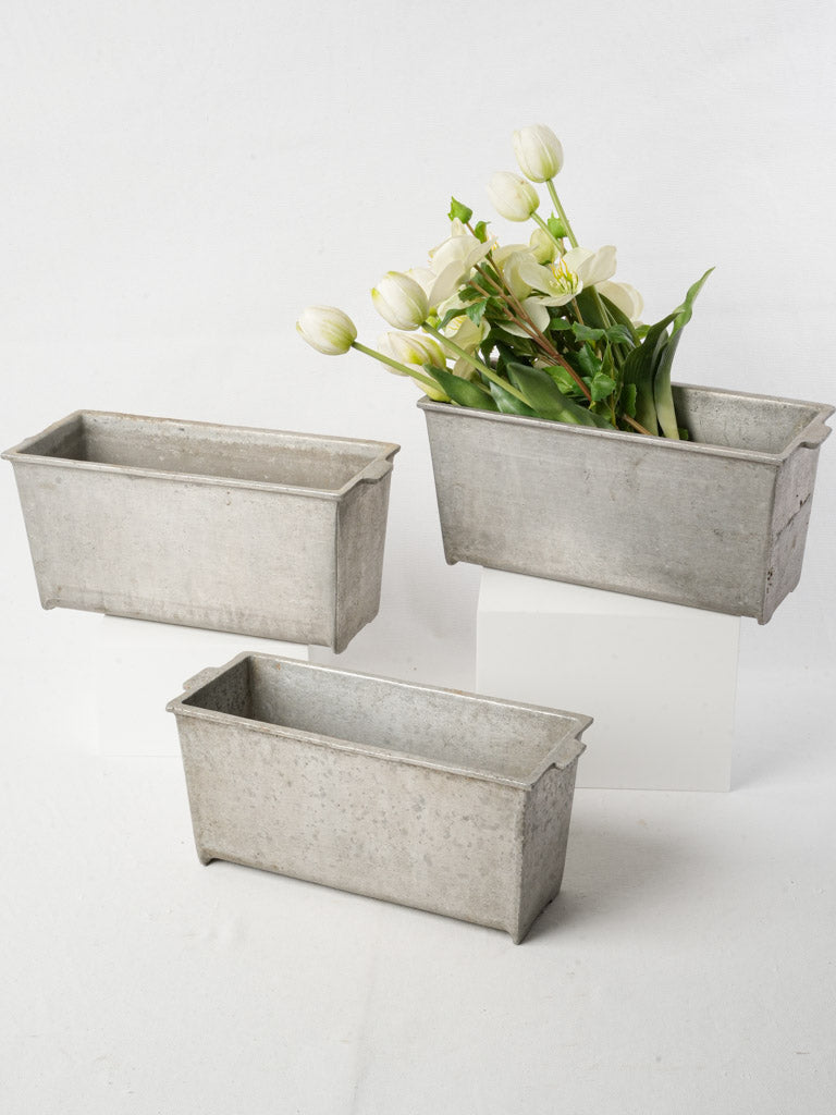 Vintage industrial cast aluminum terrines