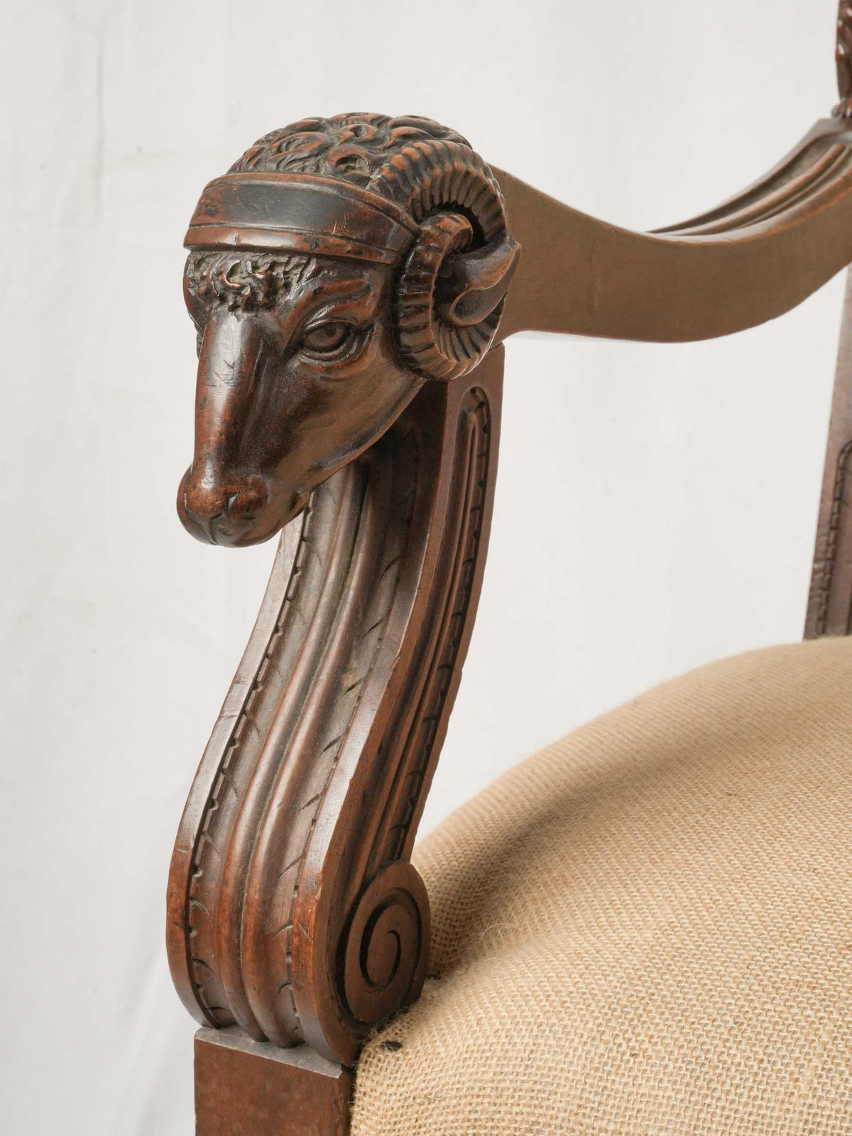 Elegant walnut desk chair