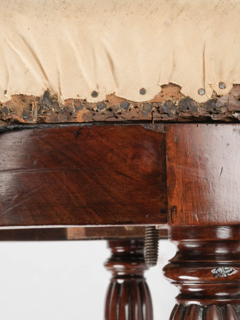 French Restauration period antique desk swivel armchair