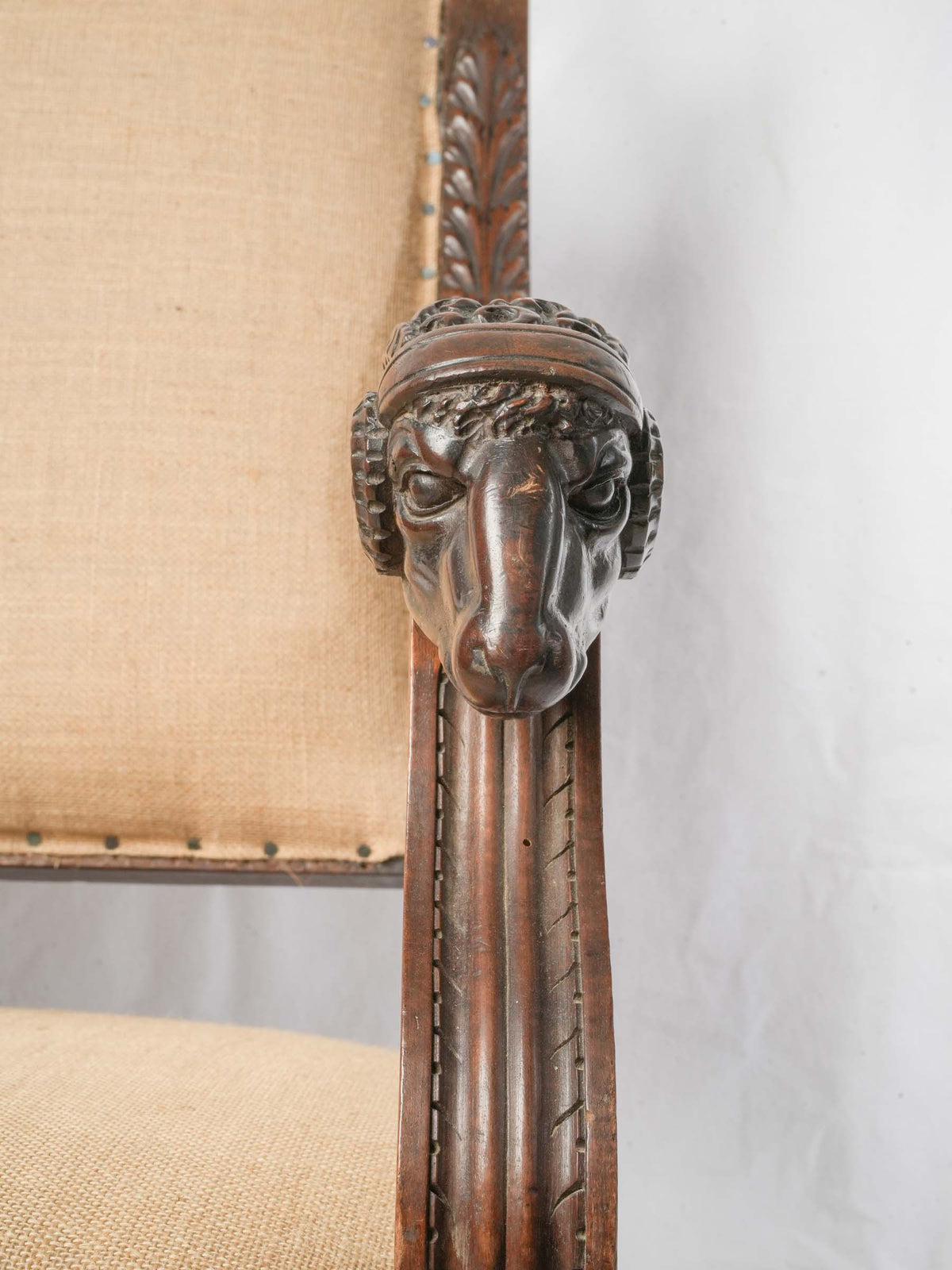 19th-century French walnut seat