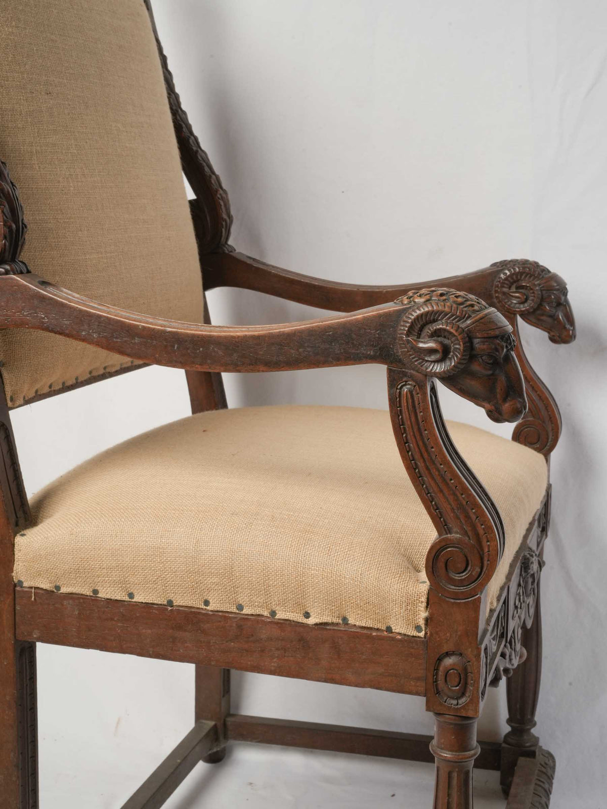 Vintage Renaissance rosette armchair