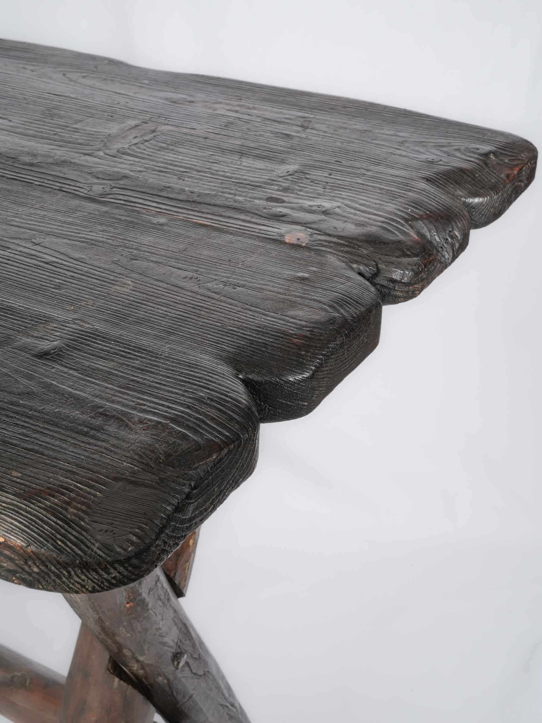 Primitive branch-leg folk art tables