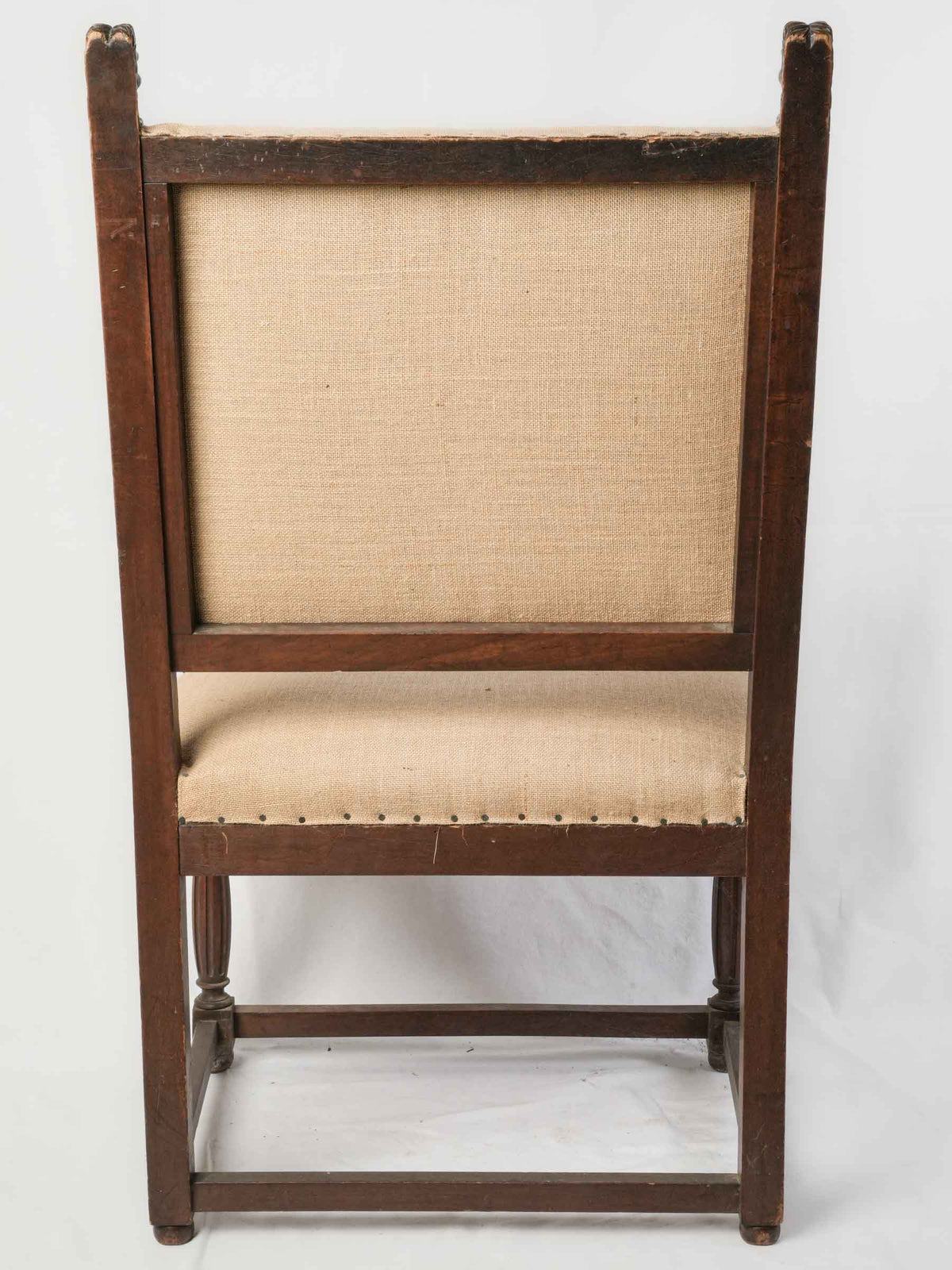 Decorative French lion mask armchair