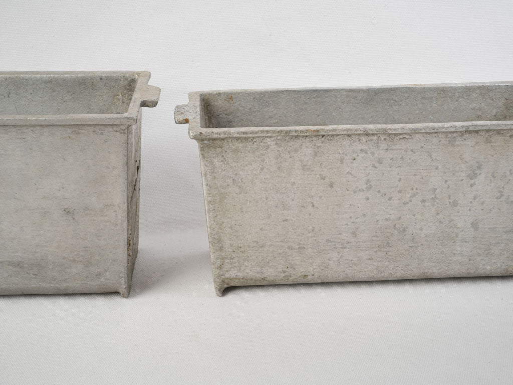 Silvery-gray decorative storage containers