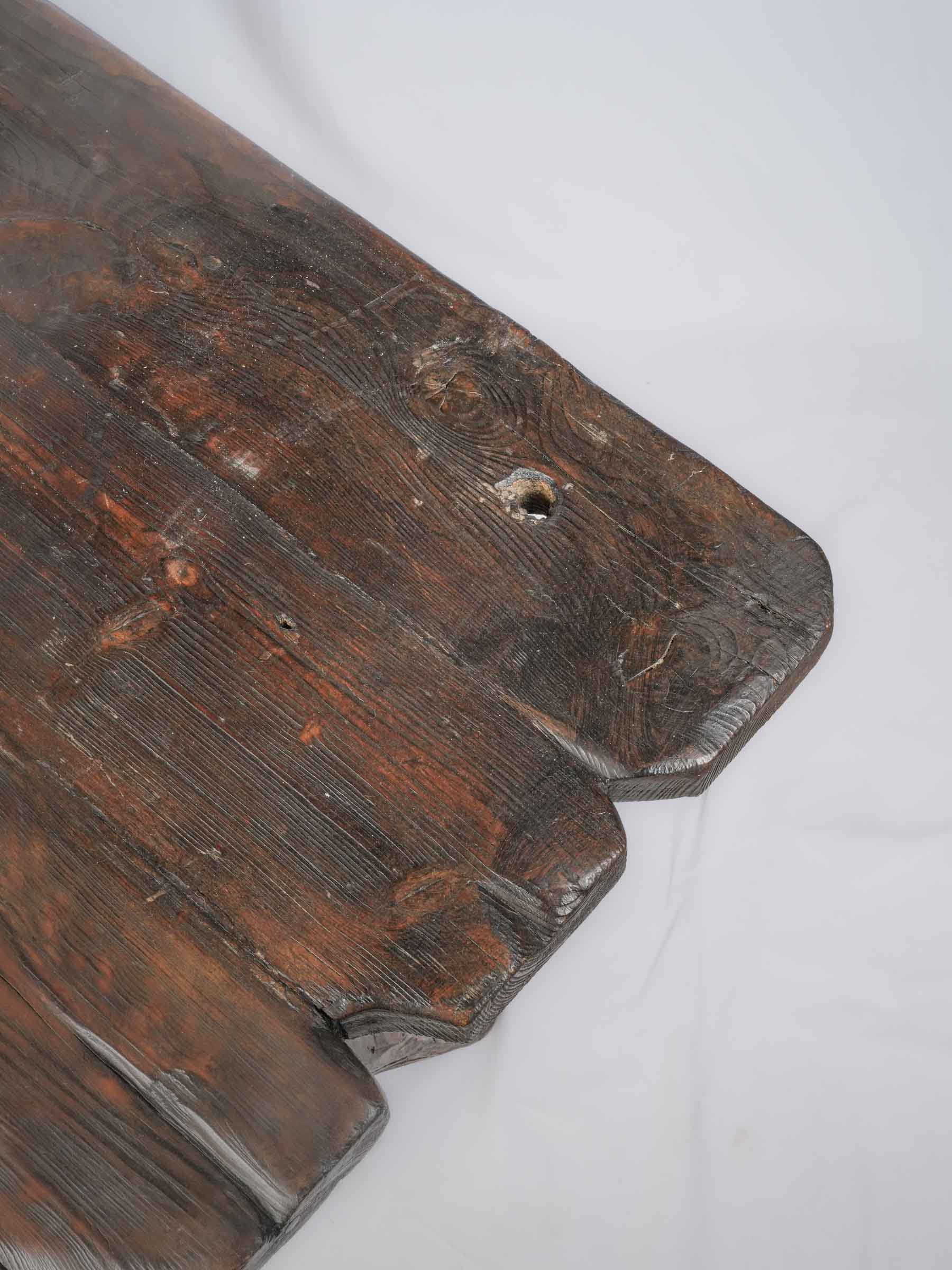Rustic farmhouse wooden console pair