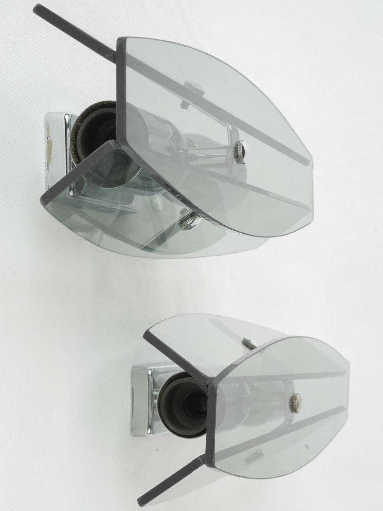 Elegant reflective chrome wall sconces